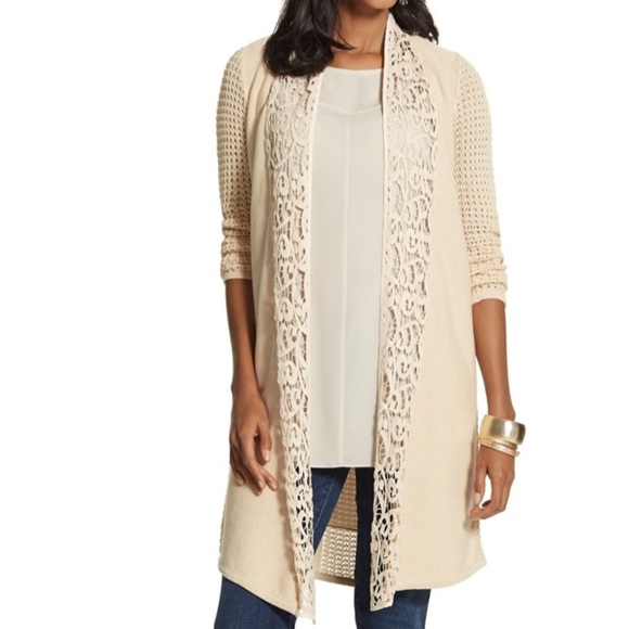 Chico’s Leslie Lace Cardigan - Picture 1 of 6